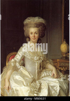 . Portrait von Suzanne Curchod (Madame Jacques Necker (1739-1794) trägt ein weißes Kleid. 18. Duplessis - Suzanne Curchod, Madame Necker Stockfoto