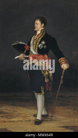 . Español: Retrato del aristócrata, Militar y politisch español José Miguel de Carvajal y Manrique (1771-1828), II Duque de San Carlos y Conde de Castillejo y del Puerto. Retrato del Duque de San Carlos. 1815. Duque de San Carlos Stockfoto