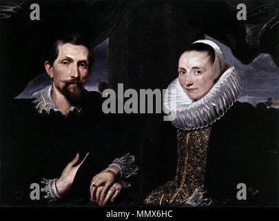 Doppel Porträt des Malers Frans Snyders und seine Frau. ca. 1621. Anthony van Dyck - Doppel Porträt des Malers Frans Snyders und seine Frau - WGA 07424 Stockfoto