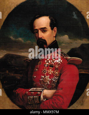 . Español: Retrato de Antonio de Orleans, Duque de Montpensier e Infante de España (1824-1890). Ära hijo del rey Luis Felipe ich de Francia y de María Amelia de Borbón-Dos Sicilias, y contrajo matrimonio con la infanta Luisa Fernanda de Borbón, hija del Rey Fernando VII de España y Hermana de la Reina Isabel II, que Al concedió Duque de Montpensier el Título de Infante de España. . 1859. Josefa Murillo de Vela El Duque de Montpensier, por Josefa Murillo de Vela Stockfoto