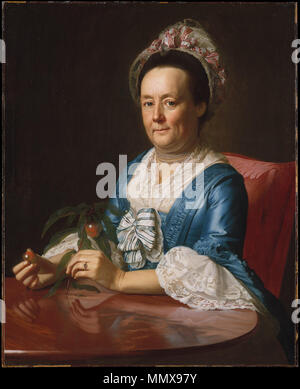 . Portrait von Hannah Fayerweather Winthrop, die Frau von Harvard Professor und Astronomen John Winthrop. Portrait von Frau John Winthrop. 1773. Frau John Winthrop Stockfoto