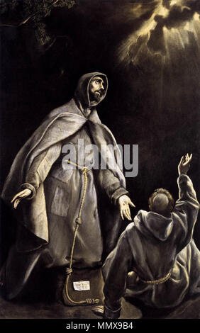 Der hl. Franziskus, die Vision von der Fackel. zwischen 1600 und 1605. El Greco-St Francis, die Vision von der Fackel - WGA 10561 Stockfoto