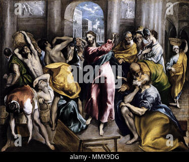 Die Reinigung des Tempels. um 1600. El Greco - Die Reinigung des Tempels - WGA 10542 Stockfoto