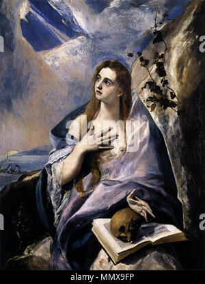 Die pönitenten Maria Magdalena. zwischen 1576 und 1578. El Greco - Maria Magdalena in Reue - WGA10451 Stockfoto