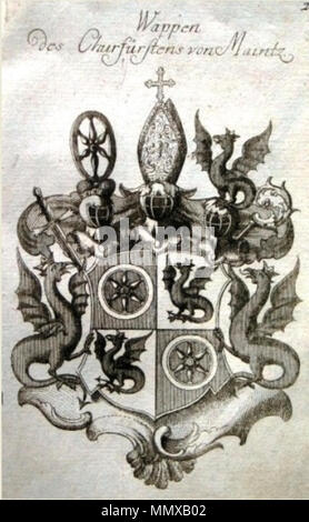 Emmerich Joseph von Breidbach-Wappen des Mainzer Kurfuersten Stockfoto
