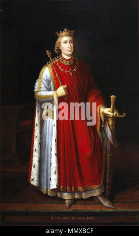 . Español: Retrato imaginario del rey Enrique III de Castilla (1379-1406), y-Nachfolger hijo del Rey Juan I de Castilla. Enrique III de Castilla. 1848. Enrique III de Castilla (Museo del Prado) Stockfoto