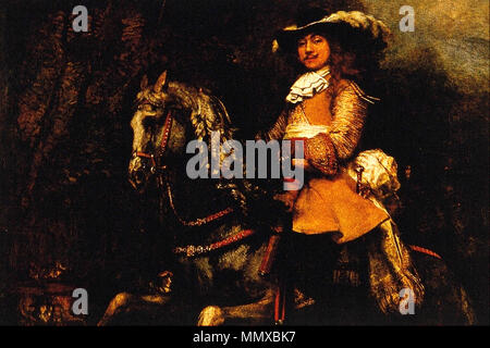 Equestrian Porträt - Rembrandt Harmenszoon van Rijn Stockfoto