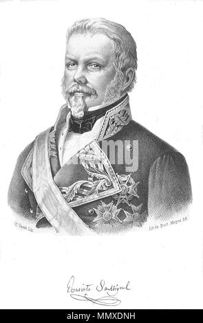 . Retrato del Militar y político Evaristo Fernández de San Miguel y Valledor, Duque de San Miguel. . 19. Francisco Tomé Evaristo San Miguel Stockfoto