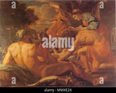 Exposition de Moses - Poussin - Gemäldegalerie Alte Meister Dresden Stockfoto