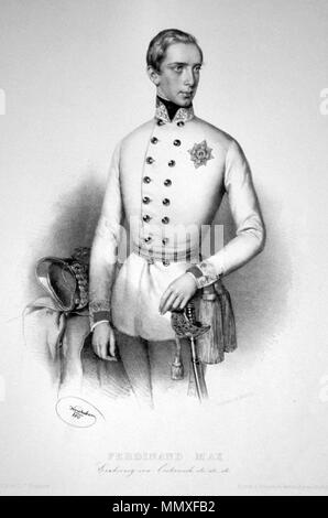 . English: Ferdinand Maximilian von Österreich, Maximilian I. von Mexiko (1832-1867), Lithographie von Josef Kriehuber, 1850. 1850. Josef Kriehuber (1800-1873) Ferdinand Maximilian Litho Stockfoto