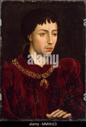 . Français: Portrait de Charles le Téméraire (1433-1477), duc de Bourgogne. 16. Jahrhundert. Flämischen Schule - Lille - Karl der Kühne Stockfoto