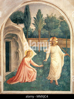 Noli Me Tangere (Zelle 1). Zwischen 1440 und 1442. Fra Angelico - Noli Me Tangere (Zelle 1) - WGA 00535 Stockfoto
