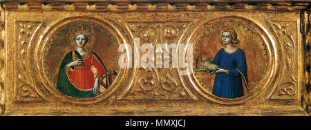 Predella des hl. Petrus von Verona Altarbild (Detail). Zwischen 1427 und 1428. Fra Angelico - Predella des hl. Petrus von Verona Altarbild (Detail) - WGA 00618 Stockfoto