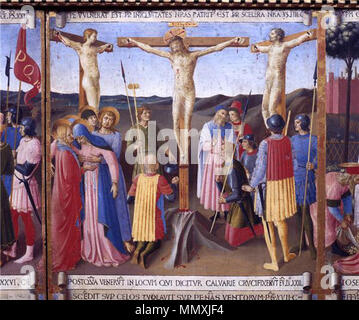 . Armadio degli argenti, crocefissione. ca. 1450. Armadio degli argenti, crocefissione Stockfoto