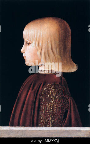 . Guidobaldo da Montefeltro (?) Porträt eines Jungen. ca. 1483. Girolamo Di Giovanni Da Camerino - Porträt eines Kindes - WGA 09525 Stockfoto