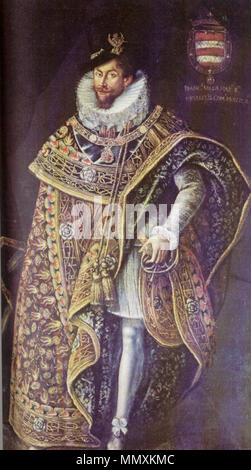 . Italiano: Francesco II Villa con le Vesti dell'Ordine Supremo della Santissima Annunziata Englisch: Francesco II Villa in die Gewänder der Um der Allerheiligsten Verkündigung. ca. 1580. Francesco II Villa Stockfoto