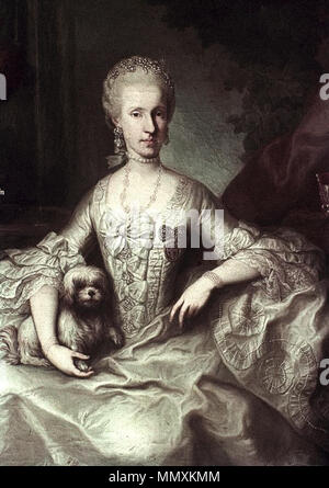 . Englisch: Infantin Maria Luisa von Spanien (1745-1792), Frau des künftigen Leopold II., Kaiser des Heiligen Römischen Reiches. 1765. Maria Luisa von Spanien - Innsbruck, Hofburg, Riesensaal Stockfoto