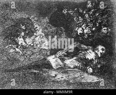 Englisch: Nichts. Die Veranstaltung weiterempfehlen. zwischen ca. 1812 und ca. 1820. Francisco de Goya y Lucientes - Nichts. Die Veranstaltung weiterempfehlen - WGA 10135 Stockfoto