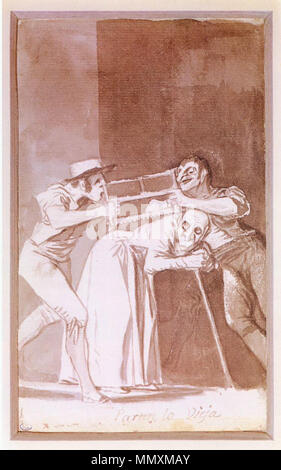 Die alte Frau. ca. 1810. Francisco de Goya y Lucientes - alte Frau - WGA 10163 Stockfoto