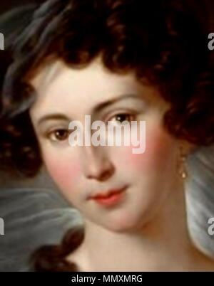 Englisch: Bildnis einer Dame aus Wien. Polski: Portret Damy z Wiednia. ca. 1815. Franciszek Lampi - Dama (extreme Close-up) Stockfoto