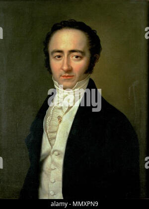 Porträt von Franz Xaver Wolfgang Mozart (1791-1844). 1825. Franz Xaver Mozart (Wolfgang Jr) 1825 Stockfoto