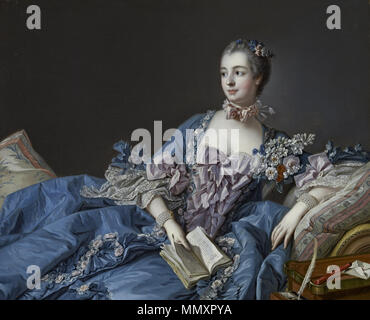 François Boucher - Madame de Pompadour (Ca. 1758) - Google Kunst Projekt Stockfoto