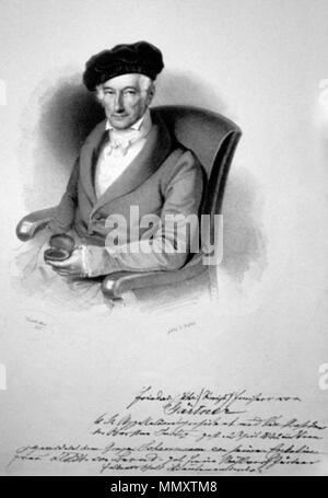 Johann Friedrich von Gärtner Litho Stockfoto