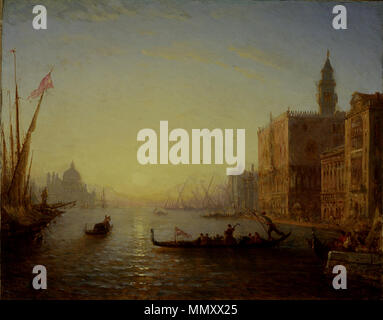 37.158 Félix François Georges Philibert Ziem (Französisch, 1821-1911). "Venedig; am Abend", 19. Öl auf Leinwand. Walters Art Museum (37.158): Walters Sammlung, 1865. Félix François Georges Philibert Ziem - Venedig, Abend - Walters 37158 Stockfoto