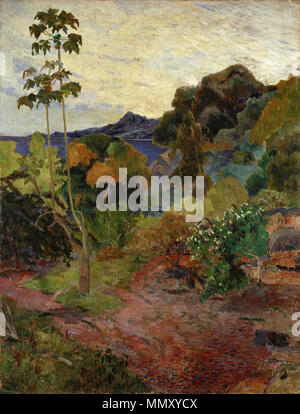 Französisch: Végétation tropicale, Martinique Martinique Landschaft. 1887. Martinique Landschaft Paul Gauguin, 1887 Stockfoto