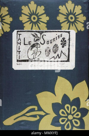 Deutsch: Portada del Recull de Le Sourire ofert ein Daniel de Monfreid Français: Pochette du Recueil de Le Sourire offert à Daniel de Monfreid. ca. 1901. Gauguin Le Sourire Recueil Stockfoto