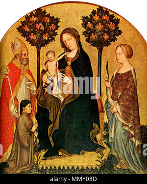 . Madonna mit Kind und den Heiligen Katharina, St Nicolas und Spender Tiglio Tempera auf Holz, 131 x 113 cm Berlin, den Staatlichen Museen. zwischen ca. 1395 und ca. 1400. Gentile Da Fabriano (1370-1427) Alternative Namen Geburt Name: Gentile di Niccolò di Giovanni Massi Beschreibung Maler Geburtsdatum / Tod ca. 1370 September 1427 Ort der Geburt / Todes Fabriano Rom Standort nördliche Italien, Venedig, Florenz, Siena, Rom Authority control: Q 312393 VIAF:?:? ISNI 88701405 0000 0000 8345 1579 ULAN:?? n 500017803 LCCN: 82083520 NLA:? 35687714 WorldCat Gentile Da Fabriano, Mado Stockfoto