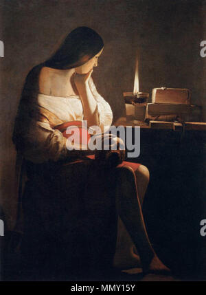 Georges De La Tour - Magdalen Nachtlicht - WGA12337 Stockfoto