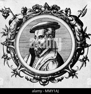 Georg Agricola (Bauer) 1494-1555 Georgius Agricola kupferstich Stockfoto