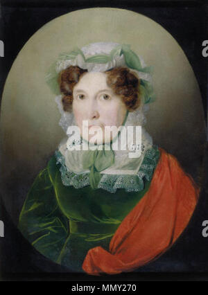 Englisch: Porträt des Sängers Gertrud Elisabeth Mara Deutsch: "Lauljatar Gertrud Elisabeth Mara portree". 1828. Gertrud Elisabeth Mara portrait Stockfoto