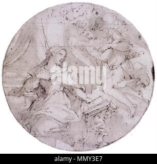 Die Verkündigung. zwischen 1570 und 1571. Giorgio Vasari - Verkündigung - WGA 24288 Stockfoto