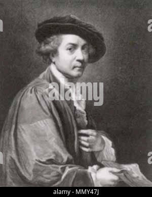 Selbstportrait Sir Joshua Reynolds. 1784 (Gravur); 1775 (ursprüngliche Lackierung). John Keyse Sherwin Stockfoto