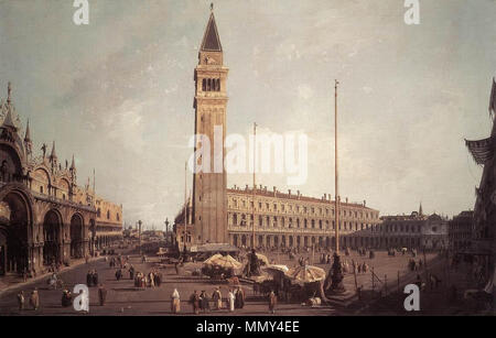 Piazza San Marco: nach Südwesten. zwischen 1755 und 1759. Giovanni Antonio Canal, il Canaletto - Piazza San Marco - Süd-west-WGA 03960 Stockfoto