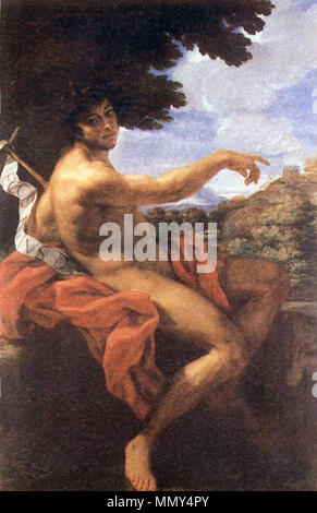 Englisch: Hl. Johannes der Täufer. ca. 1676. Giovanni Battista Gaulli Johannes der Täufer Stockfoto