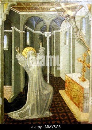 . St. Katharina von Siena, die die Stigmata // Metropolitan Museum der Kunst die hl. Katharina von Siena, die die Stigmata. ca. 1461. Giovanni di Paolo011 Stockfoto