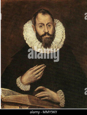 . Français: Portrait d'Homme de Dhomenikos Théotokopoulos dit El Greco, Vers 1600-1610, Musée de Picardie, Amiens, Frankreich. Italiano: Ritratto d'Uomo Di El Greco, ca. 1600-1610, Museo di Picardie, Amiens, Frankreich. Q 16590356. zwischen ca. 1600 und ca. 1610. Dhomenikos Théotokopoulos dit El Greco Greco-Amiens Stockfoto