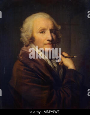 Selbstportrait. 1780. Jean-Baptiste Greuze - Selbstbildnis - WGA 10671 Stockfoto