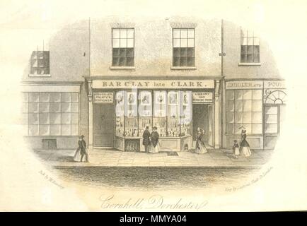 Bildliche Briefpapier von Cornhill, Dorchester ca. 1845 Stockfoto