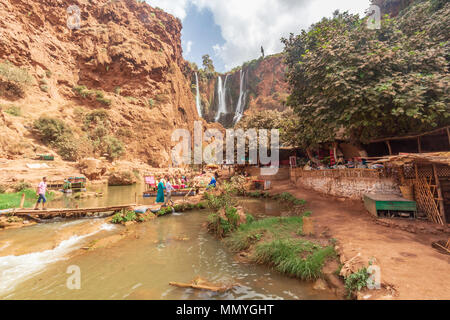 Ouzoud Wasserfälle Marokko Stockfoto