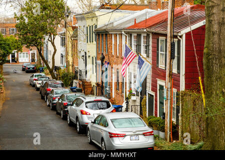 Poplar Street NW, Georgetown, Washington DC Stockfoto