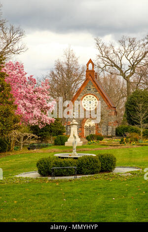 James Renwick Kapelle, Oak Hill Cemetery, 3001 R Street NW, Georgetown, Washington DC Stockfoto