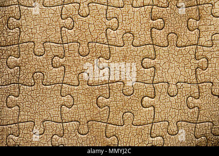 Hintergrund von gerissenen Ölfarbe von einem Jigsaw Stockfoto