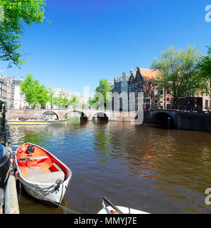 Häuser von Amstardam, Niederlande Stockfoto