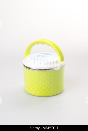 Essen Container Tiffin oder essen Träger auf Hintergrund Stockfoto