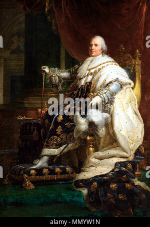 Gerhard - Louis XVIII von Frankreich im Coronation Roben Stockfoto