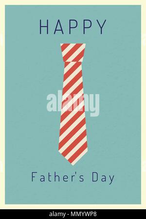 Happy Vatertag Karte vintage minimalistischen Retro Poster Stock Vektor